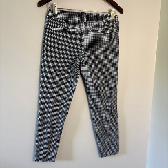 Old Navy Black White Gingham Tapered Dress Pants Pixie Mid-rise Grunge Retro - Picture 14 of 14